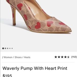 NIB size 7 heart print waverly pump